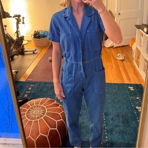 REFORMATION Blue Morgan Twill Jumpsuit!!